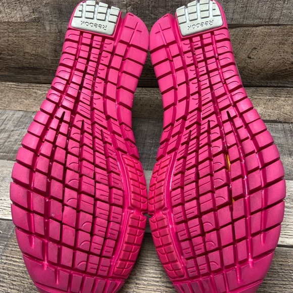 Reebok 023501 114 Low Top Nanoweb ZRated Gray Pink Sneakers Women Sz 10 Preowned - Picture 6 of 11